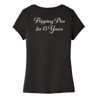 Women's Flipping Pies for 15 Years V-Neck Shirts - Image 2