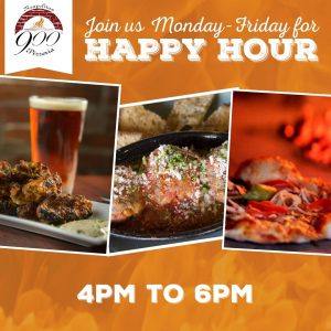 900 Degrees Summer Happy Hour specials in Manchester NH. House wine, draft beer, Twisted Tea, PBR, Martinis, Appetizers, Meatballs, Garlic Bread, Wings, Personal Signature Pizza.