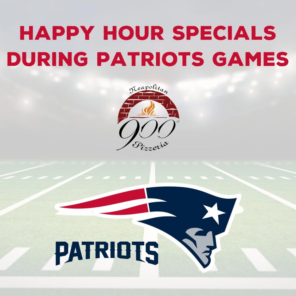 Watch the Patriots game at 900 Degrees Neapolitan Pizzeria and enjoy happy hour drink specials in downtown Manchester NH.