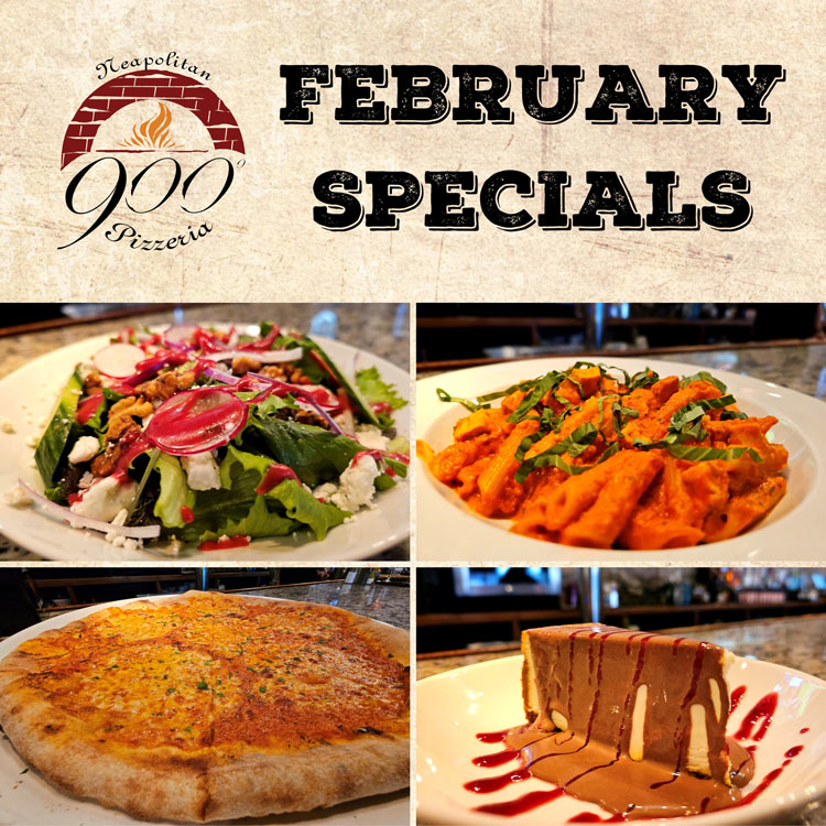 Try the 2025 900 Degrees February Specials at a Manchester NH restaurant and pizzeria.