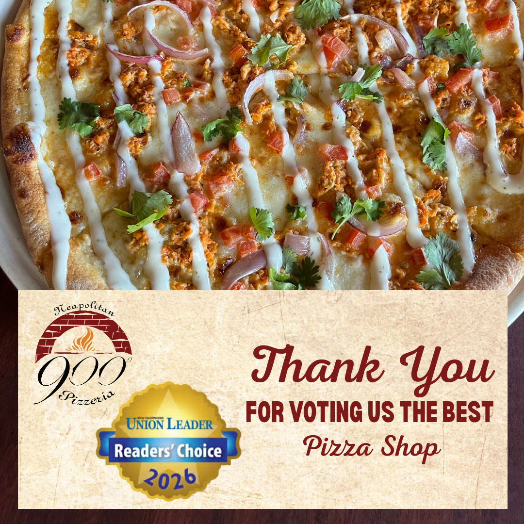 Vote 900 Degrees Neapolitan Pizzeria in the Best of NH 2026 Awards.. best pizza shop readers choice winner